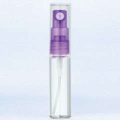 ヤマダアトマイザー 香水 グラスアトマイザー シンプル 40206 クリアボトル/ポンプパープル/キャップクリア 4ml YAMADA ATOMIZER 