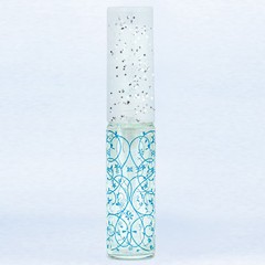 ヤマダアトマイザー 香水 グラスアトマイザー パターン 50442 アラベスク ブルー/キャップ乳白ラメ 4ml YAMADA ATOMIZER 