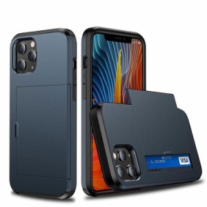 iPhone 12/12Pro ケース iPhone 12/12Pro Case iPhone 12/12Pro カード収納 耐衝撃 スマホケース [カラー：ブルー] 送料無料 