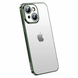 iPhone 13 ケース iPhone 13 Case iPhone 13 クリアマット仕上げ 超薄メッキ加工 スマホケース [カラー：グリーン] 送料無料 