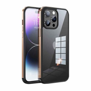 iPhone 14 Pro ケース iPhone 14 Pro Case iPhone 14 Pro メタル枠 クリスタルクリア 超薄軽量 耐衝撃 スマホケース 電化製品 