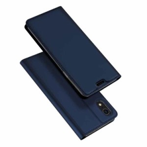 iPhone XR ケース iPhone XR Case iPhone XR 手帳型 スタンド機能 ICカードスロット スマホケース [カラー：ダークブルー] 