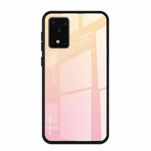 Galaxy S20 Plus ケース Galaxy S20 Plus Case Galaxy S20 Plus 背面型 スマホケース [カラー：ゴールド×ピンク] 送料無料 