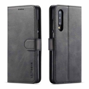 Huawei P30 ケース Huawei P30 Case Huawei P30 背面型 手帳型 スマホケース [カラー：ブラック] 送料無料 電化製品 