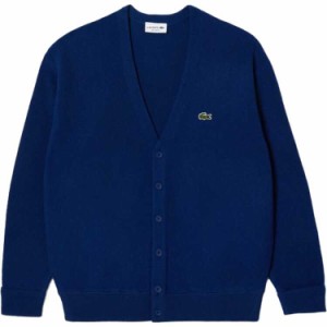 ラコステ LACOSTE ガーター編みVネックカーディガン(メンズ) [サイズ：3(S)] [カラー：ネイビー] #AH0397-99-F9F 送料無料 