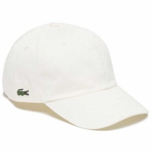 ラコステ LACOSTE プレーンカーブドバイザーキャップ [カラー：ホワイト] [サイズ：フリー] #RK010J-99-001  2024SS送料無料 