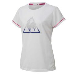 在庫処分 ルコックスポルティフ LE COQ SPORTIF 半袖シャツ(レディース) [サイズ：M] [カラー：ホワイト] #QTWQJA10-WHT 送料無料 