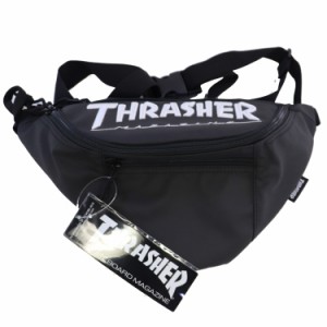 スラッシャー THRASHER Coating Waist Bag [カラー：ブラック×ホワイト] #THR-145-9001 スポーツ・アウトドア 
