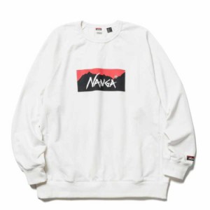 ナンガ NANGA エコハイブリッドボックスロゴスウェットシャツ(メンズ) [サイズ：M] [カラー：ホワイト] #N1BLWHF5-WHT 送料無料 