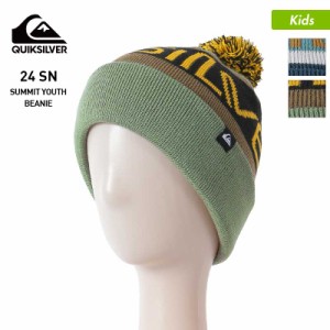 QUIKSILVER/クイックシルバー キッズ ジュニアニット帽  KBE233430 帽子 毛糸 ニットキャップ ビーニー 暖かい 折り返し スキー スノーボ