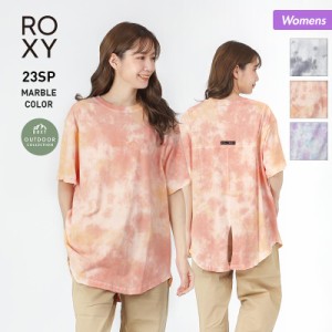 ROXY/ロキシー レディース 半袖 Tシャツ RST231815 ティーシャツ トップス オーバーサイズ ゆったり タイダイ柄 ロゴ スリット 女性用