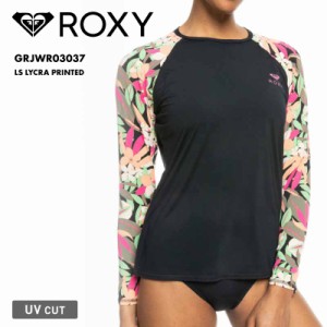 ROXY/ロキシー レディース 長袖 ラッシュガード LS LYCRA PRINTED 2024 SPRING GRJWR03037 ボタニカル柄 クルーネック UVガード UVカット