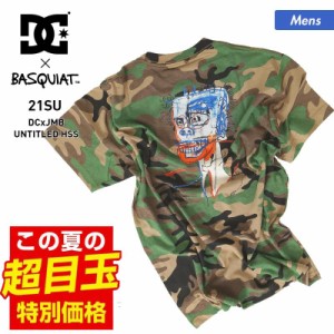 DC SHOES ディーシー 半袖 Tシャツ メンズ ADYKT03190 コラボモデル 迷彩柄 トップス B系 Tシャツ バスキア カモ柄 BASQUIAT 男性用 送料