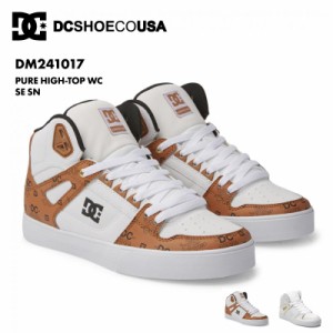 DC SHOES/ディーシー メンズ シューズ 靴 PURE HIGH-TOP WC SE SN SPRING 2024 DM241017 スニーカー ブラウン 茶 白 ホワイト ハイカット