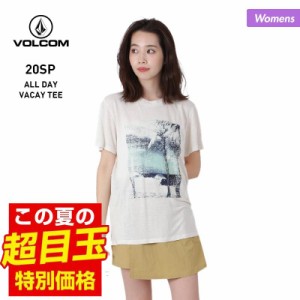 VOLCOM ボルコム 半袖 Tシャツ レディース B3512006 ホワイト はんそで ロゴ ティーシャツ UVカット 白 女性用 送料無料