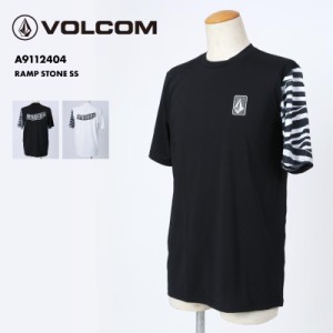 VOLCOM/ボルコム メンズ 半袖ラッシュガードTシャツ RAMP STONE SS 2024 SPRING A9112404 UVカット UVCUT 紫外線対策 紫外線カット 水着 