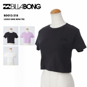 BILLABONG/ビラボン レディース Tシャツ LOGO EMB MINI TEE 2023 SPRING BD013-218 半そで 半袖 春夏 ショート クロップド丈 ブランド ロ