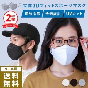 3Dマスク 2枚セット 洗える 接触冷感 ひんやり マスク 立体マスク 大きめサイズ 小さめサイズ メガネが曇りにくい ラッシュガード 子ども