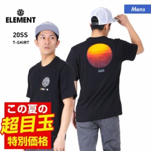 ELEMENT エレメント 半袖 Tシャツ メンズ BA021-320 ロゴ トップス 黒 ティーシャツ クルーネック ブラック 男性用