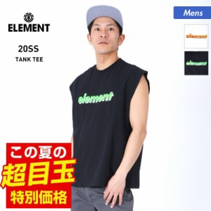 ELEMENT エレメント ノースリーブ Tシャツ メンズ BA021-353 ロゴ 白 ノースリーブ ホワイト 袖なし ブラック トップス 黒 男性用