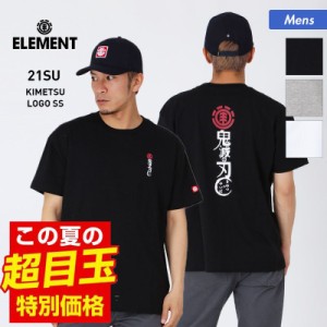 ELEMENT エレメント 半袖 Tシャツ 鬼滅の刃 グッズ アイテム ロゴ メンズ BB022-291 プリント カジュアル クルーネック ティーシャツ ト