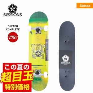 SESSIONS セッションズ スケートボード コンプリートデッキ 020027218171YELLOW スケボー 7.75インチ コンプリートセット 完成品 送料無