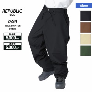 Republic & Co/リパブリック メンズ スノーウェアパンツ WIDE_PAINTER_PANTS スノーパンツ スノボウェア スノーウェア スキーウェア 下 