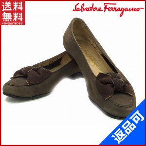 サルヴァトーレ・フェラガモ 靴 Salvatore Ferragamo パンプス シューズ 靴 ブラウン 激安 即納 【中古】 X10198