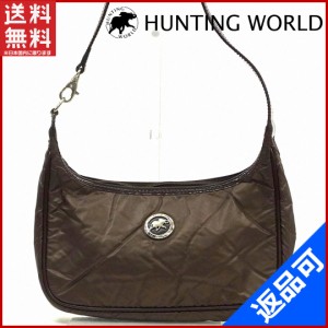 ハンティングワールド バッグ HUNTING WORLD ショルダーバッグ ブラウン 人気 即納 【中古】 X10230