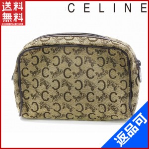 セリーヌ バッグ CELINE ポーチ イタリー製 ライトブラウン 激安 即納 【中古】 X10434