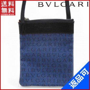 ブルガリ バッグ BVLGARI ショルダーバッグ 斜めがけショルダー ブルー×ブラック 人気 即納 【中古】 X11468