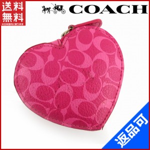 コーチ 財布 COACH コインケース ハート型 ピンク 即納 【中古】 X11599