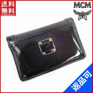 エムシーエム カードケース MCM カードケース ネイビー 即納 【中古】 X11619