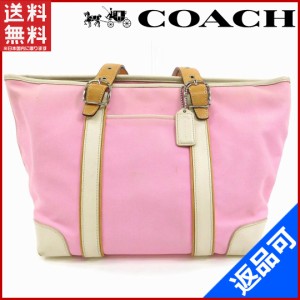 コーチ バッグ COACH ショルダーバッグ ピンク×ホワイト 即納 【中古】 X11835