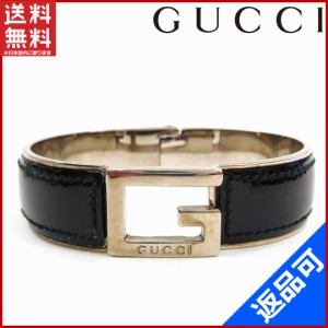 グッチ バングル GUCCI バングル シルバー×ブラック×グリーン 即納 【中古】 X12130