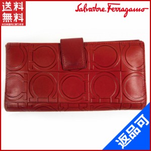 サルヴァトーレ・フェラガモ 財布 Salvatore Ferragamo 長財布 レッド 即納 【中古】 X12279