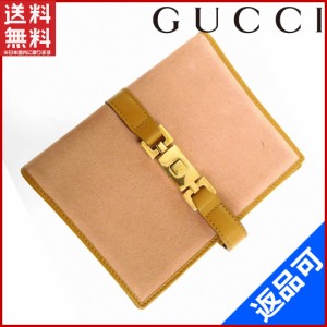 グッチ 手帳カバー GUCCI 手帳カバー ジャッキー金具 ピンク×ライトブラウン 即納 【中古】 X13065