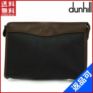 ダンヒル バッグ dunhill セカンドバッグ ポーチ ブラック×ブラウン 即納 【中古】 X13321