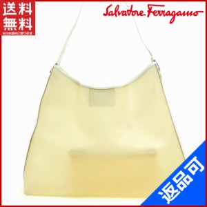 サルヴァトーレ・フェラガモ バッグ Salvatore Ferragamo ショルダーバッグ ポーチ付き ベージュ×ホワイト 即納 【中古】 X13378