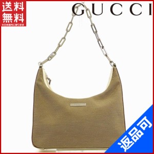 グッチ バッグ GUCCI ショルダーバッグ チェーン ベージュ 即納 【中古】 X13408の通販はau Wowma!（ワウマ