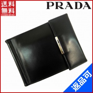 プラダ 財布 PRADA 二つ折り財布 ブラック 良品 即納 【中古】 X14257