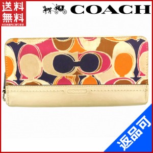 コーチ 財布 COACH 長財布 ラウンドファスナー マルチカラー 即納 【中古】 X14364