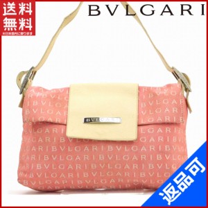 ブルガリ バッグ BVLGARI ショルダーバッグ ワンショルダー ピンク×アイボリー 即納 【中古】 X14551