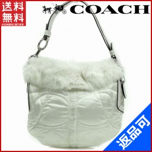 コーチ バッグ COACH ショルダーバッグ ファー ホワイト 即納 【中古】 X14657