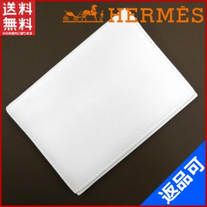 エルメス 手帳カバー HERMES 手帳カバー 刻印□Ｋ ホワイト 即納 【中古】 X14920