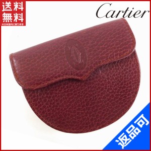 カルティエ 財布 Cartier コインケース マストライン ボルドー 即納 【中古】 X15365