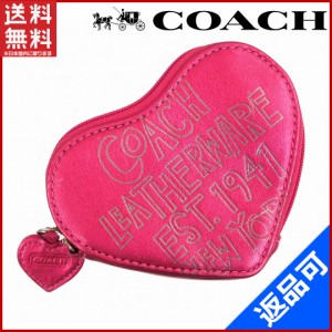 コーチ 財布 COACH コインケース ハート型 ピンク 即納 【中古】 X15463