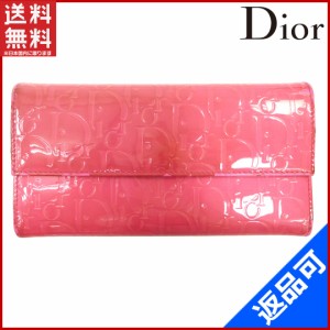 クリスチャン・ディオール 財布 Christian Dior 長財布 ピンク 即納 【中古】 X15510