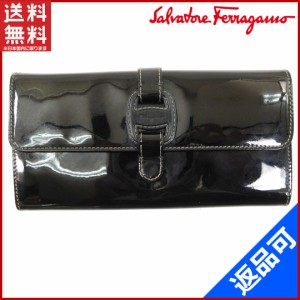 サルヴァトーレ・フェラガモ 財布 Salvatore Ferragamo 長財布 ブラック 即納 【中古】 X15821