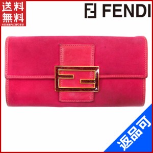 フェンディ 財布 FENDI 長財布 ピンク 即納 【中古】 X15837